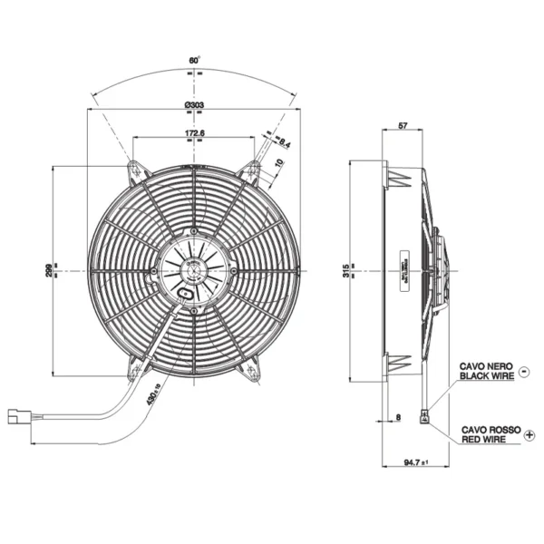 Spal Air Conditioning Fan, 24V, VA59-BP70/LL-68A-88S - view 2