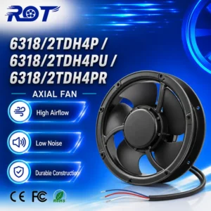 Speed Axial Cooling Fan, 6318/2TDH4P, 48V, 172mm, 559CFM