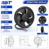 Speed Axial Cooling Fan, 6318/2TDH4P, 48V, 172mm, 559CFM - view 2