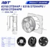 Speed Axial Cooling Fan, 6318/2TDH4P, 48V, 172mm, 559CFM - view 3