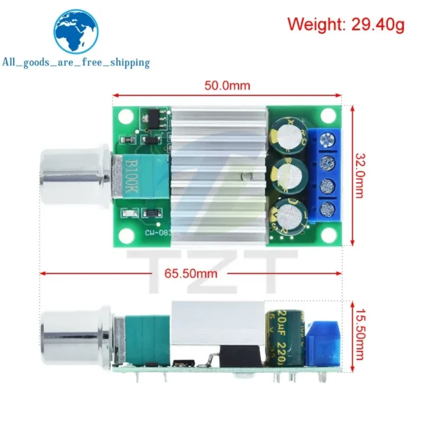 Speed Controllers Regulators, 10A, 12V-30V, PWM, 12V - view 2