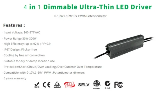 Speed Controllers Regulators, SAA, 0-10V/1-10V/10V, 200W, LED - view 6