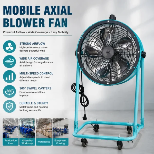 Speed Mobile Axial Fan, Copper, Aluminum - view 6