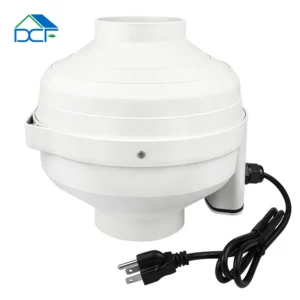 Speed Plastic Radon Fan, DCFAIR, 260/188CFM, Centrifugal, Wall