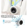 Speeds Hands-free Neck Fan, G01, Portable, 800mAh - view 2