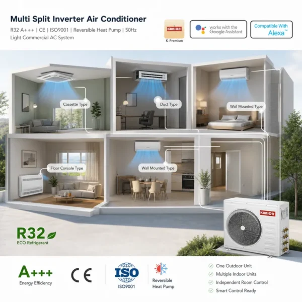 Split Air Conditioners, Inverter, R32, ISO9001, 50Hz