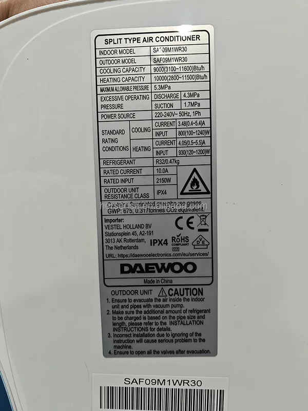 Split Mini Air Conditioner, R32, 220v, 1cv, 9000btu - view 5