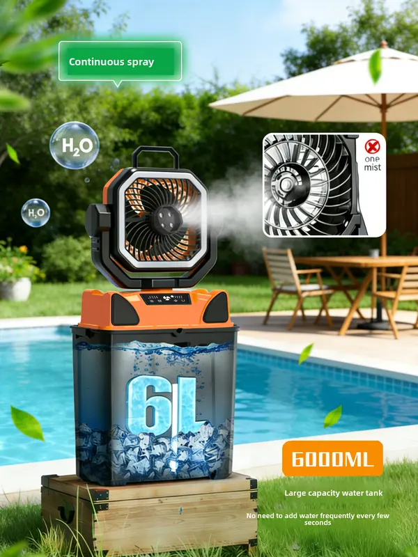 Spray Misting Cooling Fan, 3L, 5 V, Electric - view 5