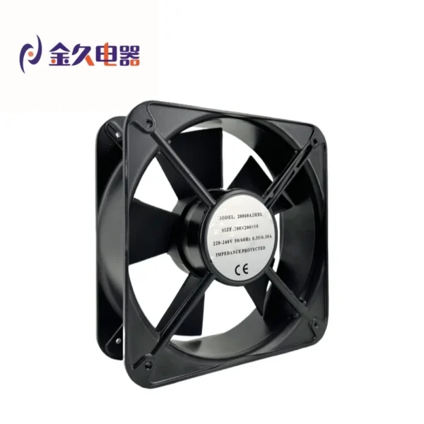 Square Axial Fan, 200mm, 110-125v, Electric - view 3