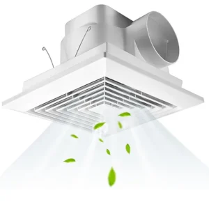 Square Bathroom Exhaust Fan, 10inches, 110CFM, 85V-265V
