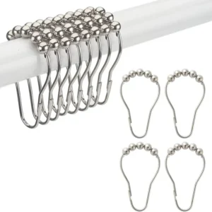 Stainless Steel Shower Curtain, 12PCS, Metal, Single