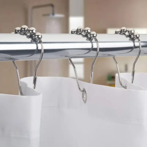 Stainless Steel Shower Curtain, 12PCS, Metal, Single - view 5
