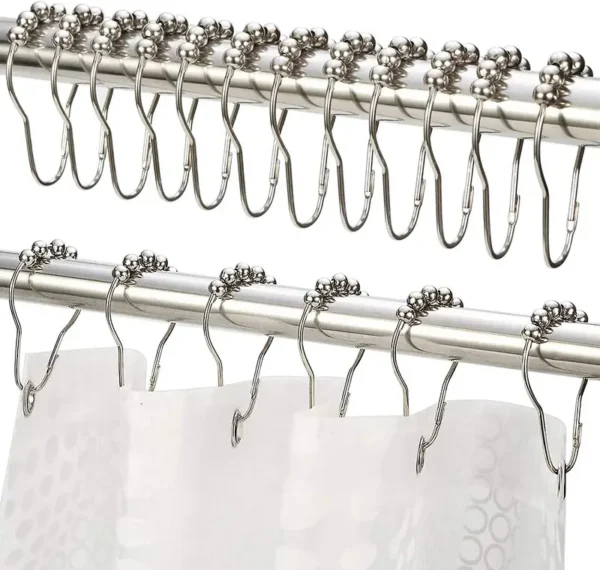 Stainless Steel Shower Curtain, 12PCS, Metal, Single - view 6