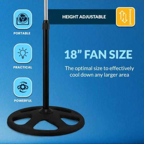 Stand Fan, Plastic, 110, 40w - view 4