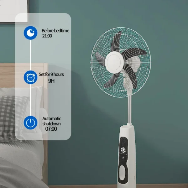 Stand Fan, Solar, 35W, Plastic - view 4