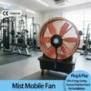 Standing Mobile Misting Fan, 1250mm, Plastic, PMSM