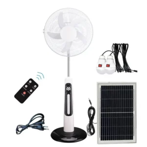 Standing Pedestal Electric Fan, Solar, USB