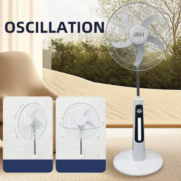 Standing Pedestal Electric Fan, Solar, USB - view 4