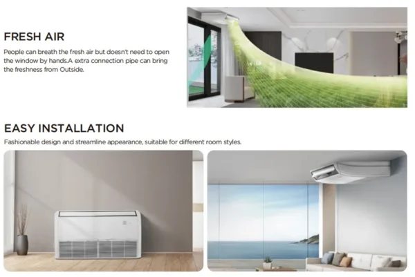 Standing Vertical Air Conditioner, 12000btu, 60000btu, Ceiling - view 3