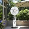 Standing Water Mist Fan, Plastic, 16-Inch, 15V, Solar - view 4