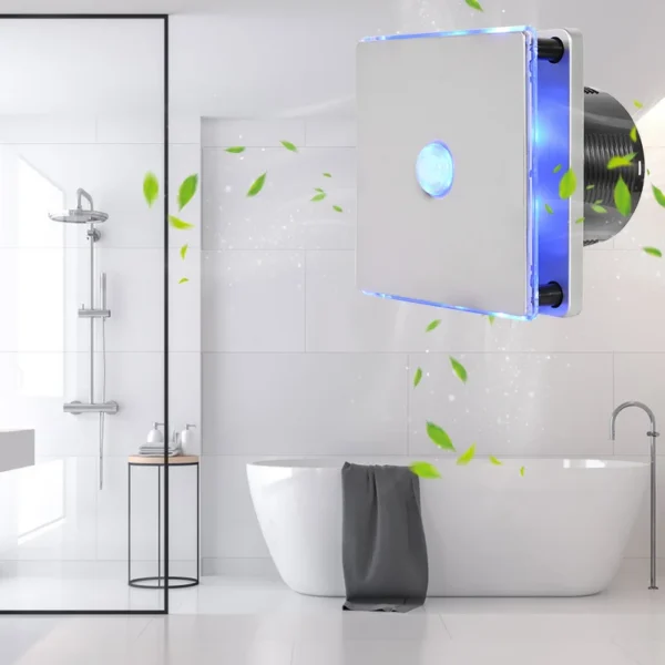 Steel Axial Bathroom Extractor, Ceiling, Stainless, IPX4, M3/h - view 2