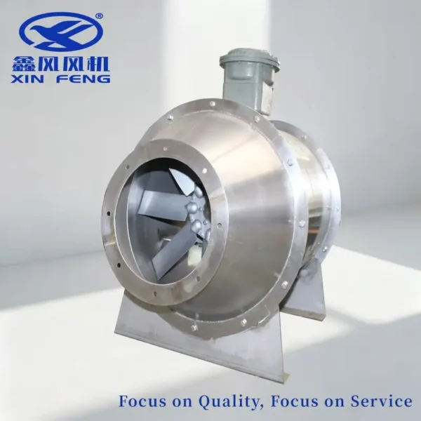 Steel Blade Inline Fan, Stainless, Wall - view 2