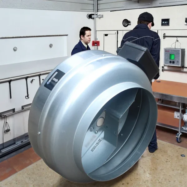 Steel Blade Inline Fan, Stainless, Wall - view 6