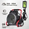 Steel Electric Space Heater, 120V, Portable, Stainless - view 2