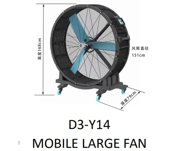Strong Air Floor Fan, 4.6FT, Portable - view 2