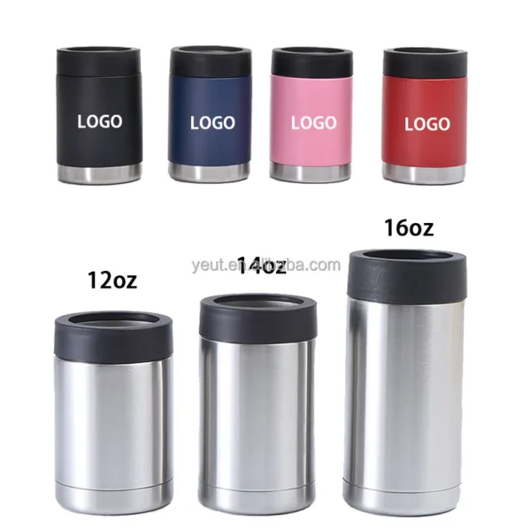 Stubby Beer Can Cooler, 375ml, Wall, Stainless, Steel - view 2