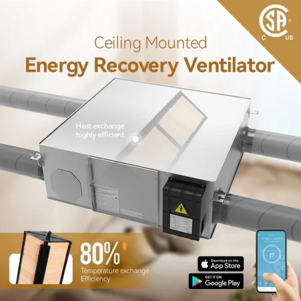 System Heat Recovery Unit, ERV, HVAC - view 4