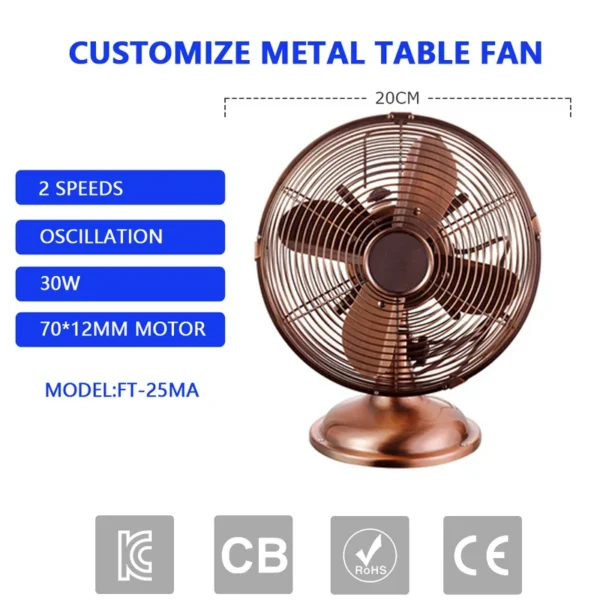 Table Desk Fan, 220v, Electric - view 6