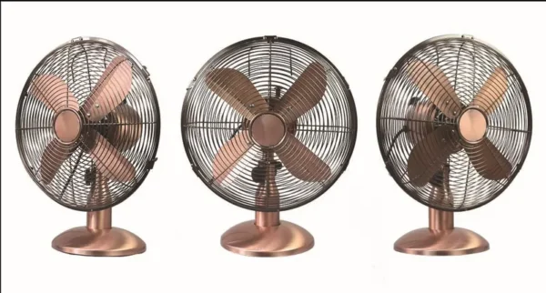 Table Fan, 10-inch, 4-Aluminum-Blade, 3-Speed, Copper - view 5