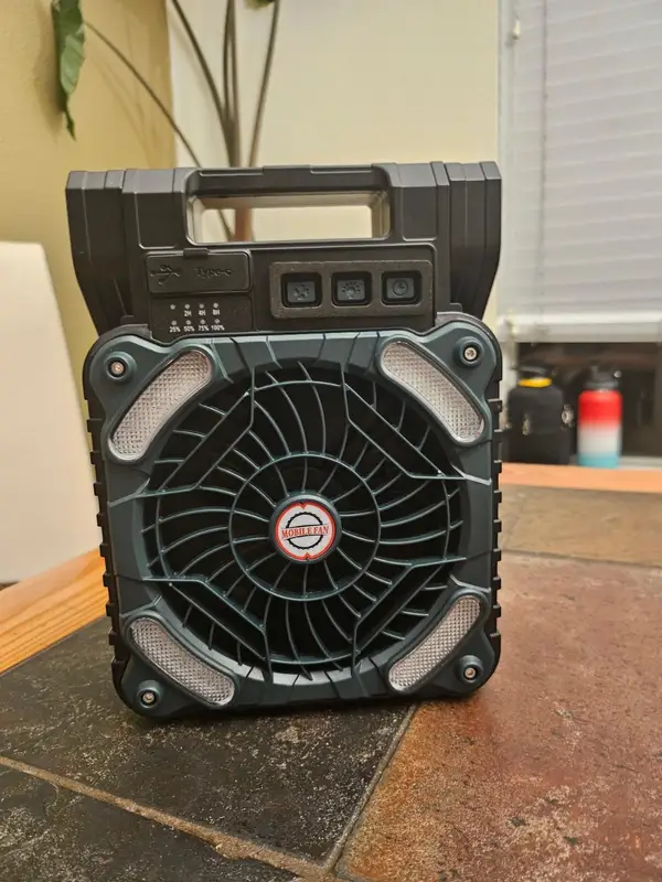 Table Fan, 10400mAh, Portable, Solar, 2-in-1 - view 6