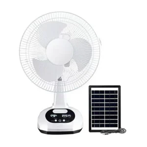 Table Fan, 12-Inch, Solar, 9V3W, USB