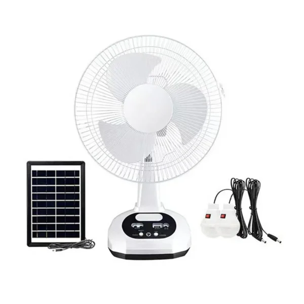 Table Fan, 12-Inch, Solar, 9V3W, USB - view 2