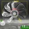 Table Fan, 16-Inch, Plastic, Wall - view 3