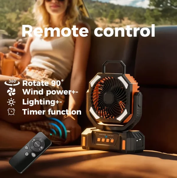 Table Fan, 20000mAh, USB, Portable - view 3