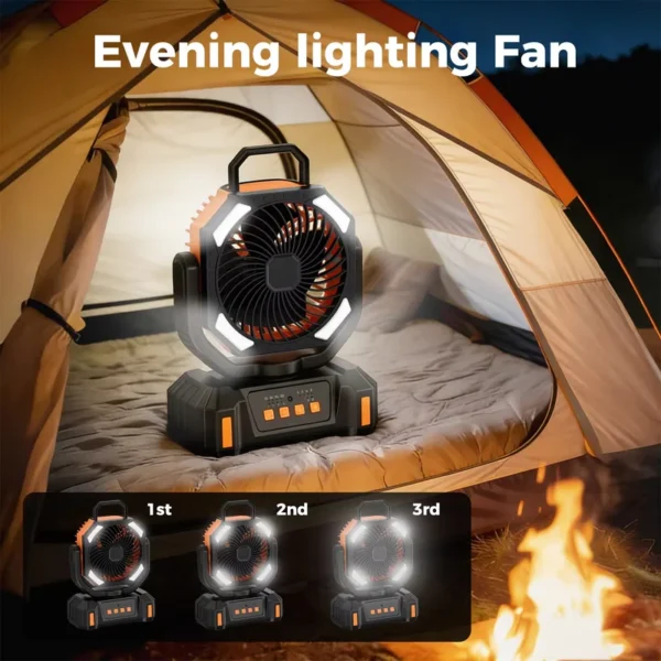 Table Fan, 20000mAh, USB, Portable - view 6