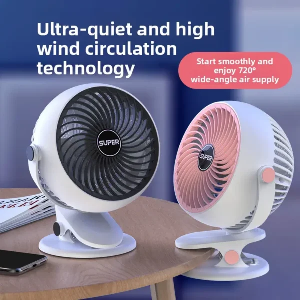 Table Fan, 2000mAh, Portable - view 4