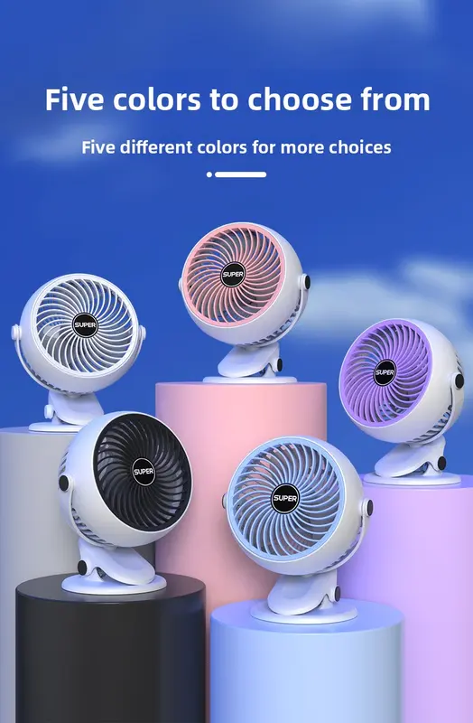 Table Fan, 2000mAh, Portable - view 6