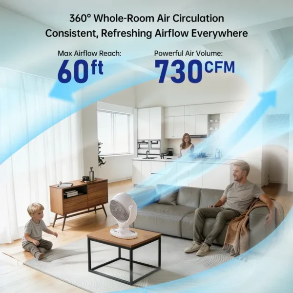 Table Fan, 3-Speed, Portable - view 3