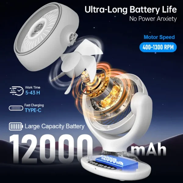 Table Fan, 3-Speed, Portable - view 5