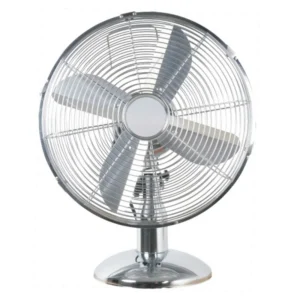 Table Fan, 45W, Aluminum, Portable