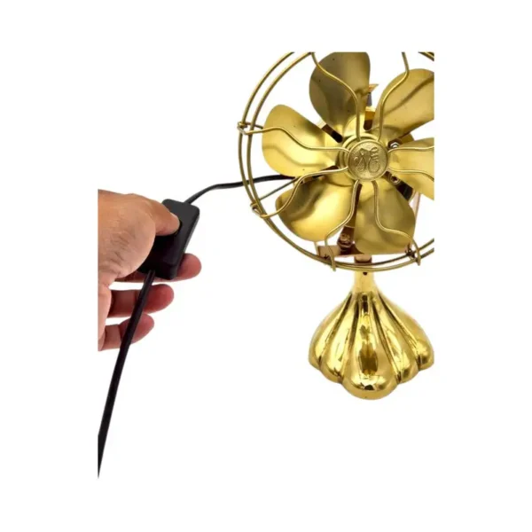 Table Fan, 6", Brass - view 3