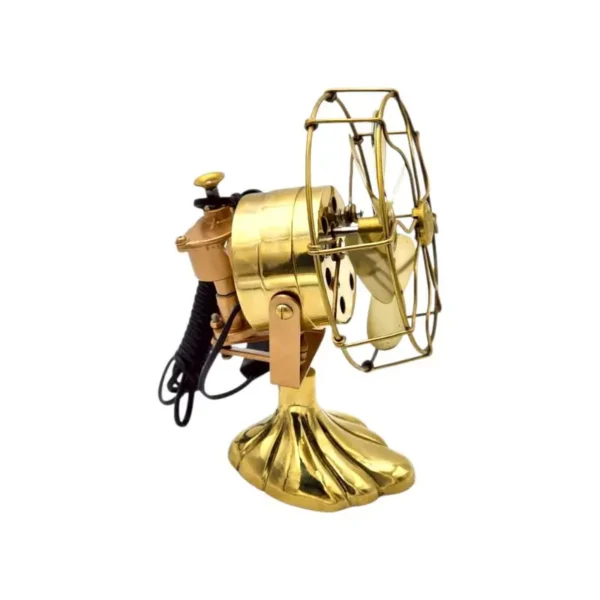 Table Fan, 6", Brass - view 4