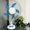 Table Fan, 6V, Portable, Solar, 16-Inch