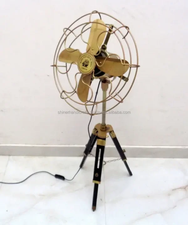 Table Fan, Brass, 120, Electric - view 5