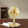 Table Fan, Brass, Battery Powered - view 3
