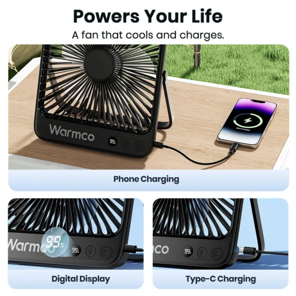 Table Fan, D4, 20000mAh, LED - view 4